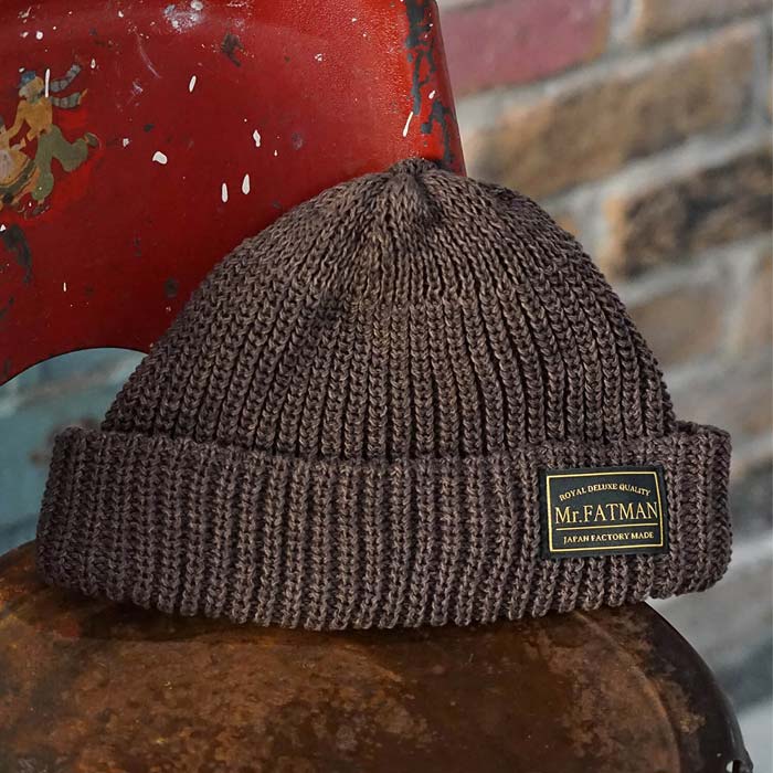 ミスターファットマン 5191010 Hue ブラウン メンズ ワッチキャップ 帽子 ショート丈 ニットキャップ ニットワッチ