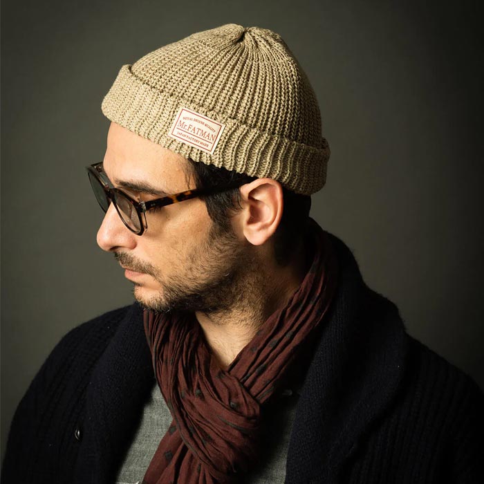 ミスターファットマン 5191010 Hue ベージュ メンズ ワッチキャップ 帽子 ショート丈 ニットキャップ ニットワッチ