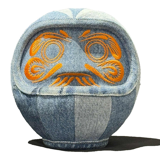 ミカヅキショウテン アップサイクルアートだるま DENIM:ORG