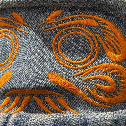 ミカヅキショウテン アップサイクルアートだるま DENIM:ORG
