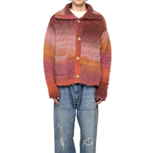 カミヤ G13JK048 Sailor-Collar Knit Jacket オレンジ メンズ セーラーカラー ニットジャケット カーディガン