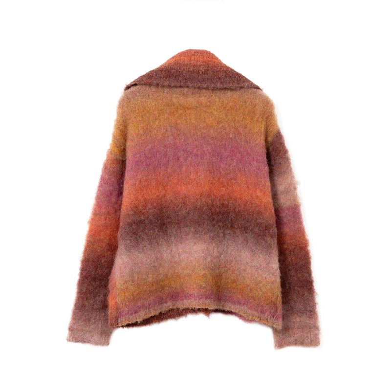 カミヤ G13JK048 Sailor-Collar Knit Jacket オレンジ メンズ セーラーカラー ニットジャケット カーディガン