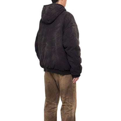 カミヤ G13HD022 Reversible Hooded Blouson ブラック リバーシブルフーデッドブルゾン ジップアップ パーカー