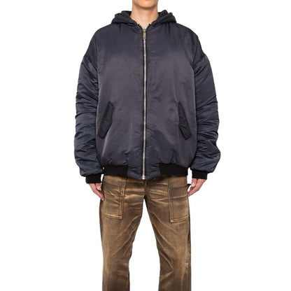 カミヤ G13HD022 Reversible Hooded Blouson ブラック リバーシブルフーデッドブルゾン ジップアップ パーカー
