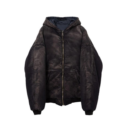 カミヤ G13HD022 Reversible Hooded Blouson ブラック リバーシブルフーデッドブルゾン ジップアップ パーカー