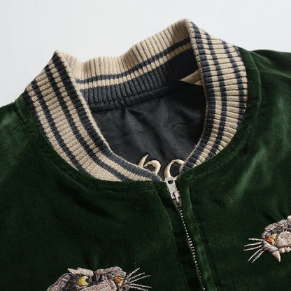 DSJ-001[50s SOUVENIA JACKET]:BLK/ORG GRN/BLK