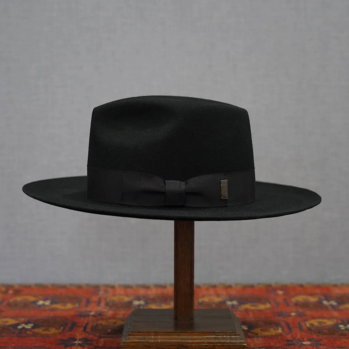 MrFATMAN [ J.J. WILLIAMS FEDORA By Mr.FATMAN ] BIRDSEYE WOOL 6253004: BLACK