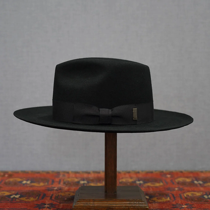 MrFATMAN [ J.J. WILLIAMS FEDORA By Mr.FATMAN ] BIRDSEYE WOOL 6253004: BLACK