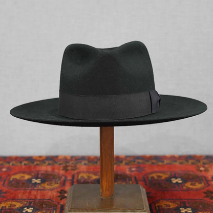 MrFATMAN [ J.J. WILLIAMS FEDORA By Mr.FATMAN ] BIRDSEYE WOOL 6253004: BLACK
