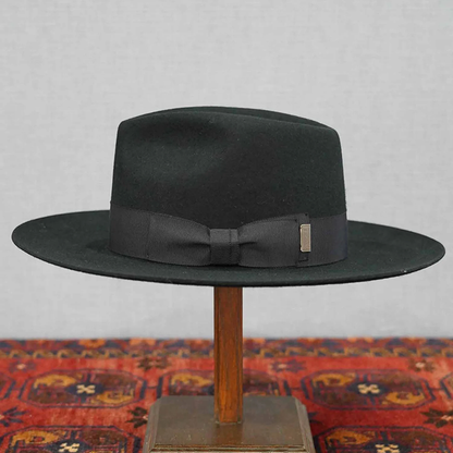 MrFATMAN [ J.J. WILLIAMS FEDORA By Mr.FATMAN ] BIRDSEYE WOOL 6253004: BLACK