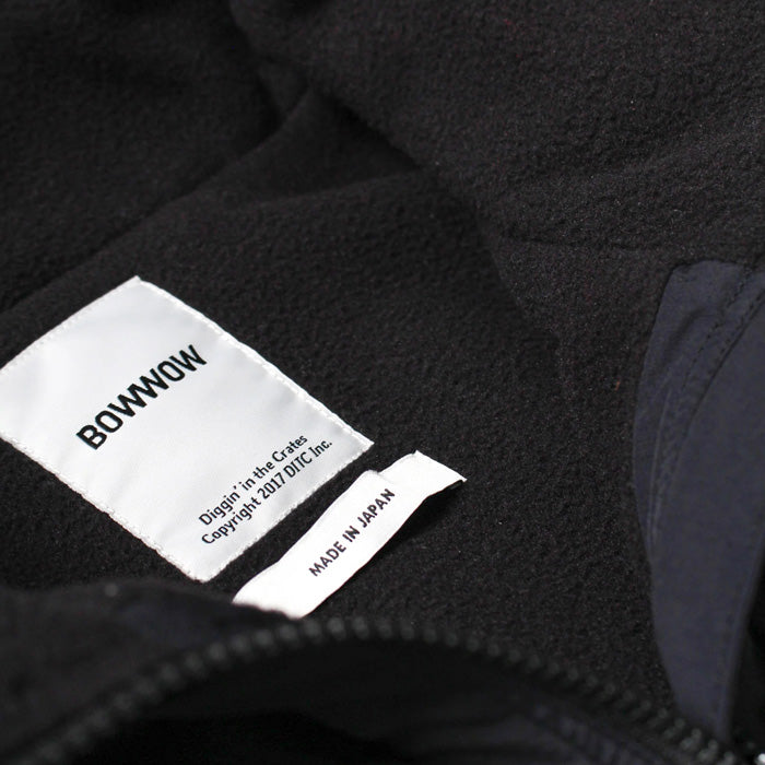 バウワウ BW2302-SFLJ SHELLED FLEECE LINED JACKET BLACK シェルジャケット ブラック メンズ