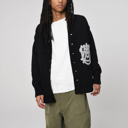バウワウ BW2302-UWPC USMA WEST POINT CARDIGAN BLACK USMAウェストポイントパッチ カーディガン ブラック メンズ