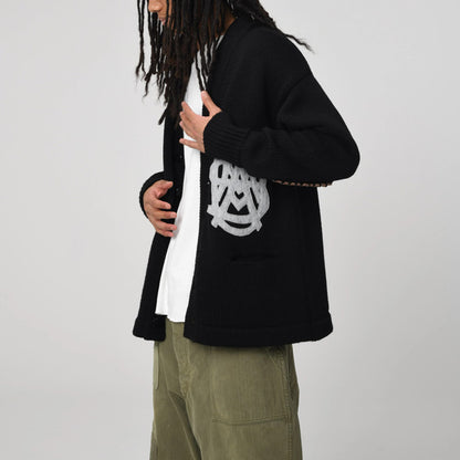 バウワウ BW2302-UWPC USMA WEST POINT CARDIGAN BLACK USMAウェストポイントパッチ カーディガン ブラック メンズ