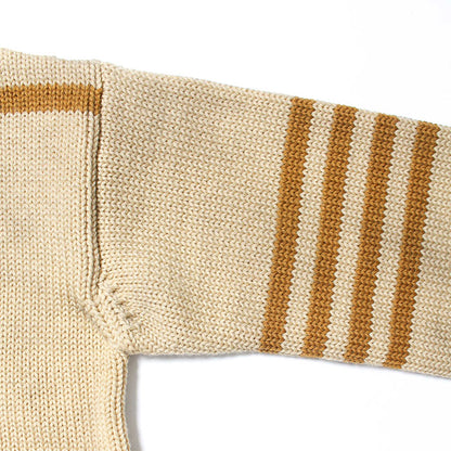 バウワウ BW221-RFJFC RECOGNIZE LETTERED CARDIGAN：BEIGE STAIN