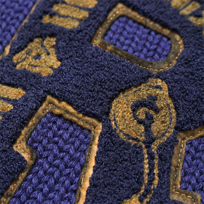 バウワウ BW221-RFJFC RECOGNIZE LETTERED CARDIGAN：BLUE STAIN