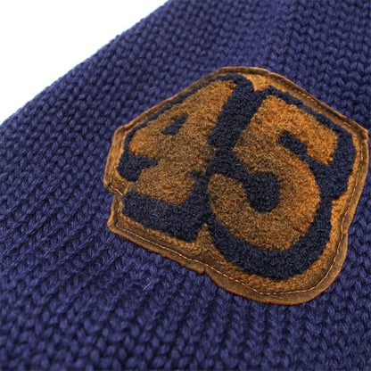 バウワウ BW221-RFJFC RECOGNIZE LETTERED CARDIGAN：BLUE STAIN