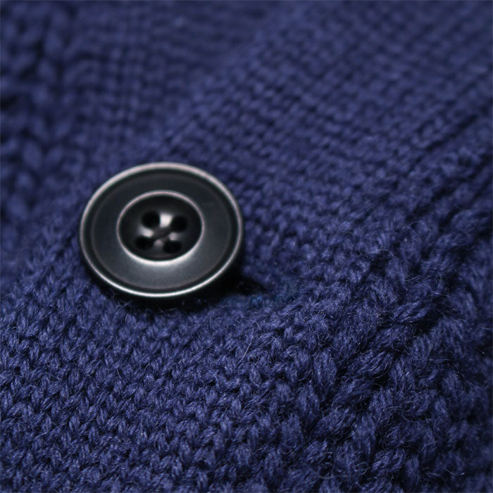 バウワウ BW221-RFJFC RECOGNIZE LETTERED CARDIGAN：BLUE STAIN
