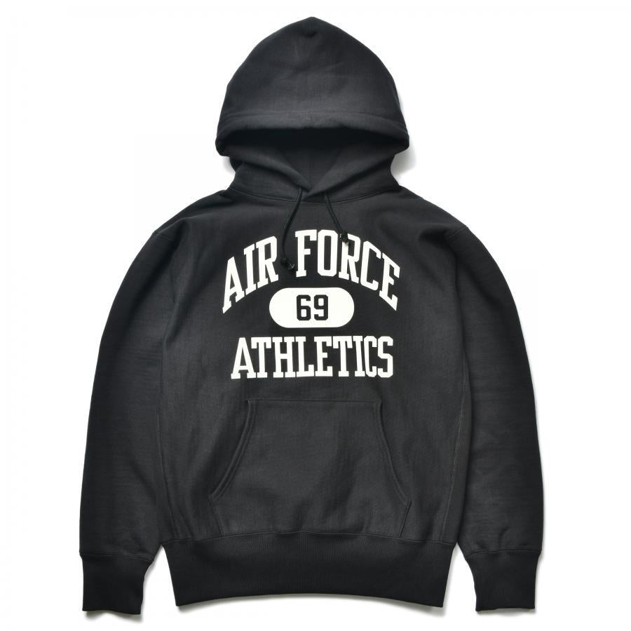 リアルマッコイズ MC22121 HEAVYWEIGHT HOODED / AIRFORCE スウェットパーカー ミリタリー プリント BLACK/030