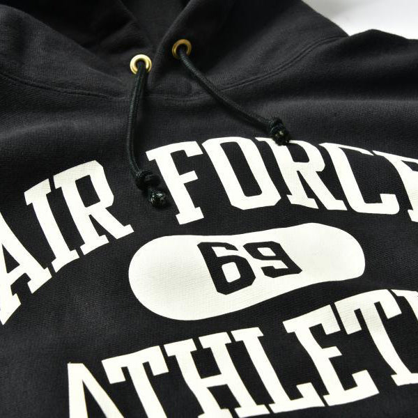 リアルマッコイズ MC22121 HEAVYWEIGHT HOODED / AIRFORCE スウェットパーカー ミリタリー プリント BLACK/030