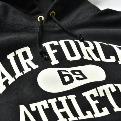 リアルマッコイズ MC22121 HEAVYWEIGHT HOODED / AIRFORCE スウェットパーカー ミリタリー プリント BLACK/030