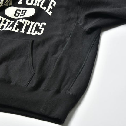 リアルマッコイズ MC22121 HEAVYWEIGHT HOODED / AIRFORCE スウェットパーカー ミリタリー プリント BLACK/030