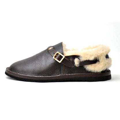 トーキョーサンダル TS-C01 HEEL HOLD SLIP-ON DBR × BEIGE メンズ レザーサンダル