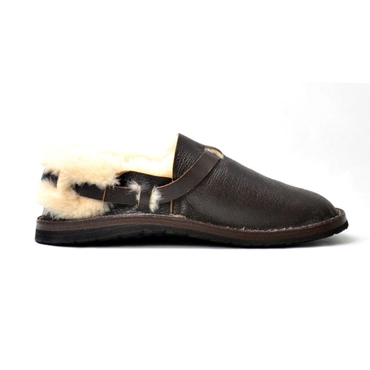 トーキョーサンダル TS-C01 HEEL HOLD SLIP-ON DBR × BEIGE メンズ レザーサンダル