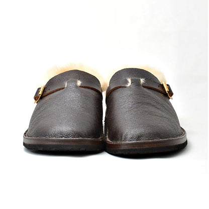 トーキョーサンダル TS-C01 HEEL HOLD SLIP-ON DBR × BEIGE メンズ レザーサンダル