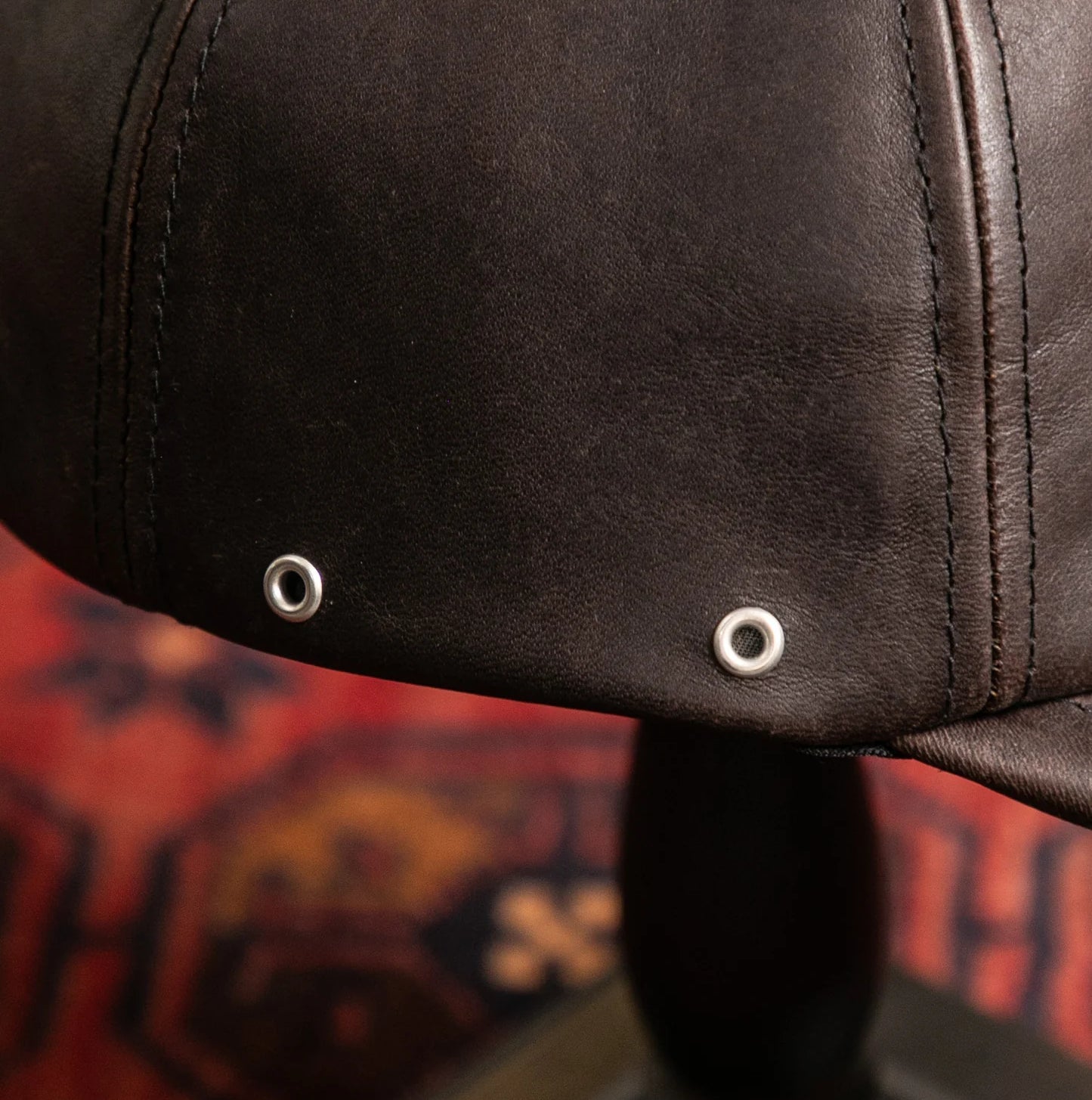 LEATHER SHORT BRIM CAP by BRIDGE CAP 5244007:BROWN