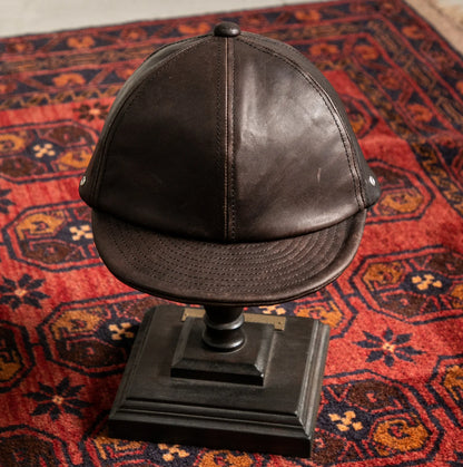 LEATHER SHORT BRIM CAP by BRIDGE CAP 5244007:D.BROWN