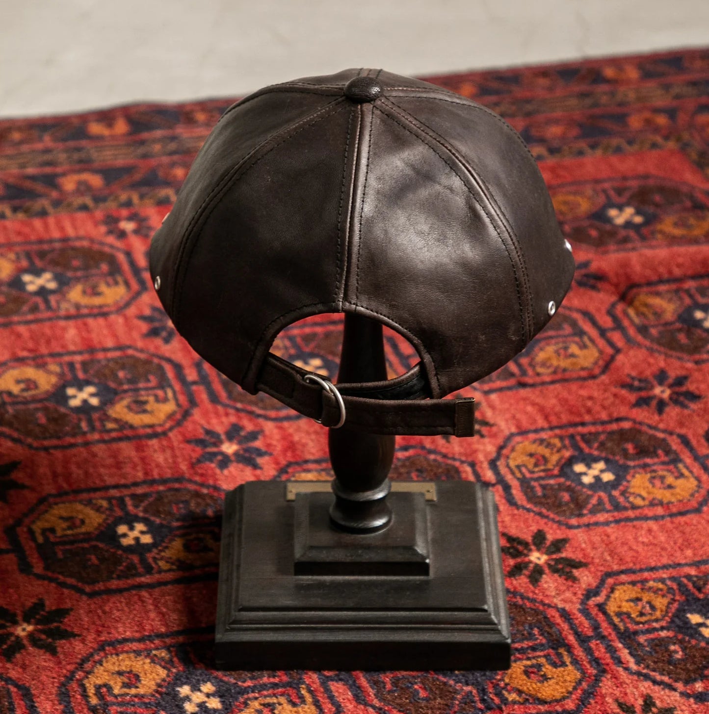 LEATHER SHORT BRIM CAP by BRIDGE CAP 5244007:D.BROWN
