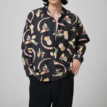 BOWWOW BWU-SAFS SPACE AGE FLANNEL SHIRT BLACK