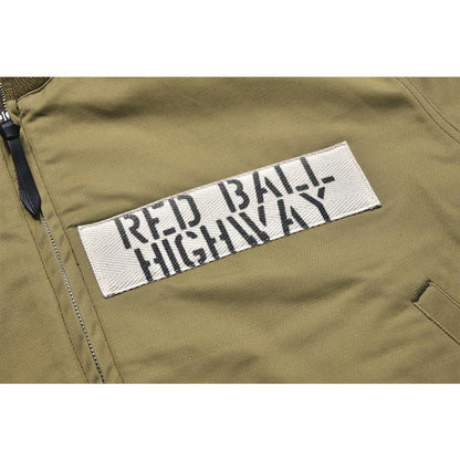 ザ リアルマッコイズ MJ22109 TANKERS / RED BALL HIGHWAY  レッドボールエクスプレス タンカースジャケット カスタム ミリタリージャケット カーキ メンズ