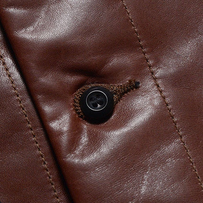 Mest.C[Horse Hide Leather Vest] :BROWN