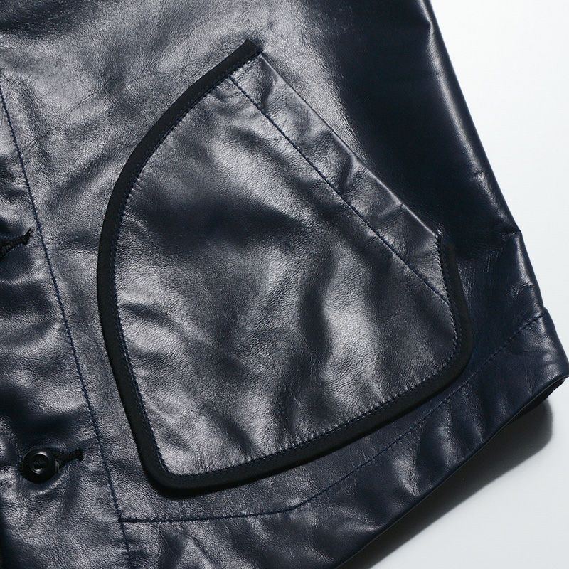 Mest.C[Horse Hide Leather Vest] :BROWN