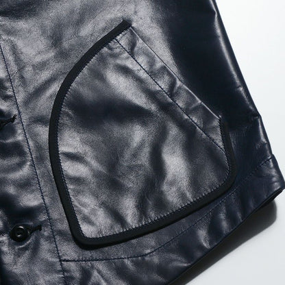 Mest.C[Horse Hide Leather Vest] :BROWN