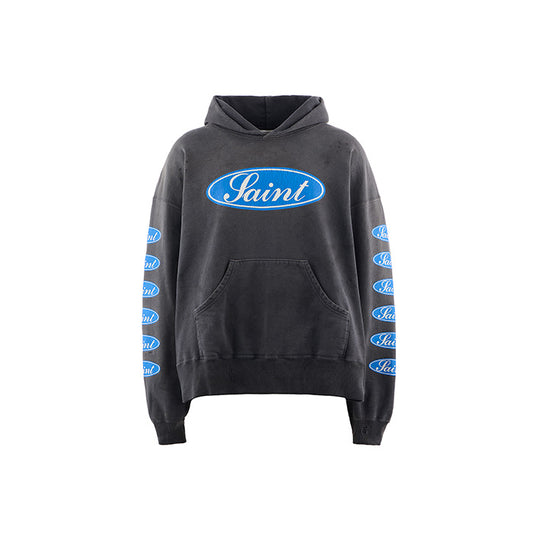 SAINT Mxxxxxx HOODIE/LOVE AMONG/BLACK/SM-HR1-0000-053 プルオーバーパーカー