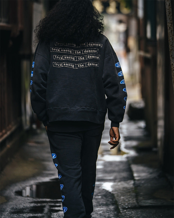 SAINT Mxxxxxx HOODIE/LOVE AMONG/BLACK/SM-HR1-0000-053 プルオーバーパーカー