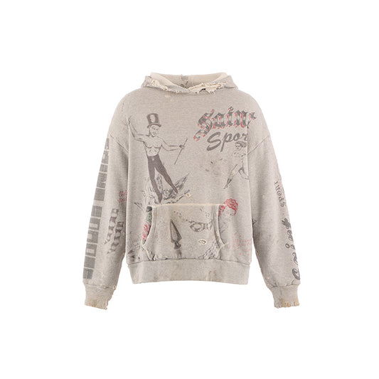 SAINT Mxxxxxx Alexis Ross / HOODIE DRAWING / SM-HR1-0000-C31 プルオーバーパーカー