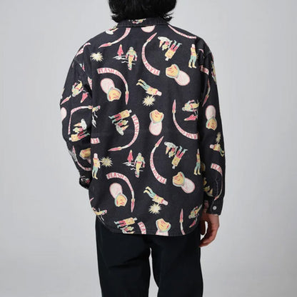 BOWWOW BWU-SAFS SPACE AGE FLANNEL SHIRT BLACK