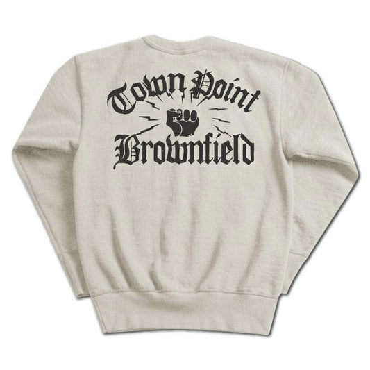 24FW デラックスウエア S101-44 TOWN POINT IVORY メンズ プリント スウェット バックプリント