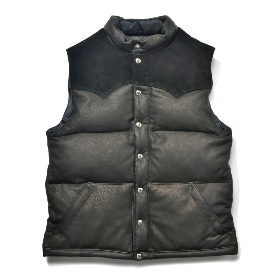ジョーマッコイ MJ22119 DEERSKIN DOWN VEST ブラック 030 メンズ ディアスキン ダウンベスト