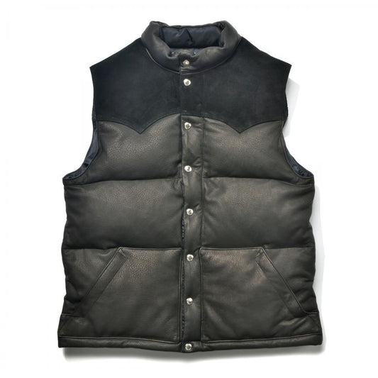 ジョーマッコイ MJ22119 DEERSKIN DOWN VEST ブラック 030 メンズ ディアスキン ダウンベスト