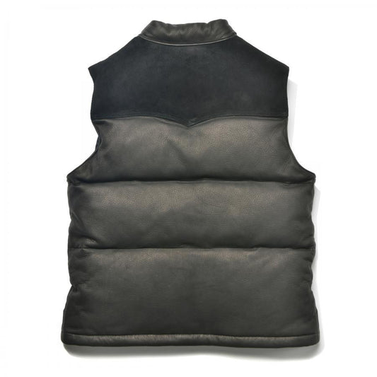 ジョーマッコイ MJ22119 DEERSKIN DOWN VEST ブラック 030 メンズ ディアスキン ダウンベスト