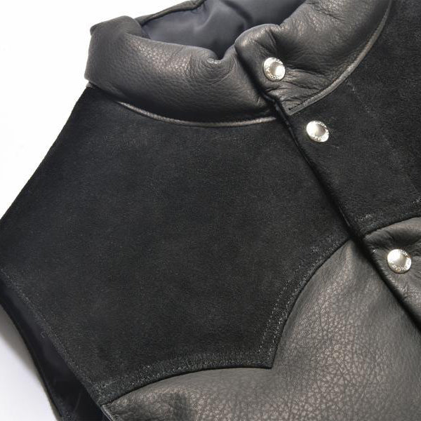 ジョーマッコイ MJ22119 DEERSKIN DOWN VEST ブラック 030 メンズ ディアスキン ダウンベスト