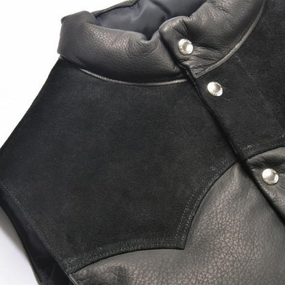 ジョーマッコイ MJ22119 DEERSKIN DOWN VEST ブラック 030 メンズ ディアスキン ダウンベスト