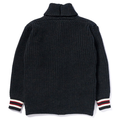 ジョーマッコイ MC24111 STRIPED SHAWL COLLAR CARDIGAN チャコール メンズ ショールカラー カーディガン