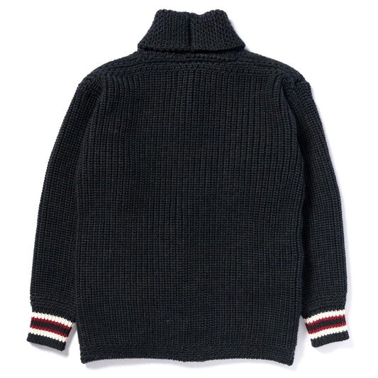 ジョーマッコイ MC24111 STRIPED SHAWL COLLAR CARDIGAN チャコール メンズ ショールカラー カーディガン