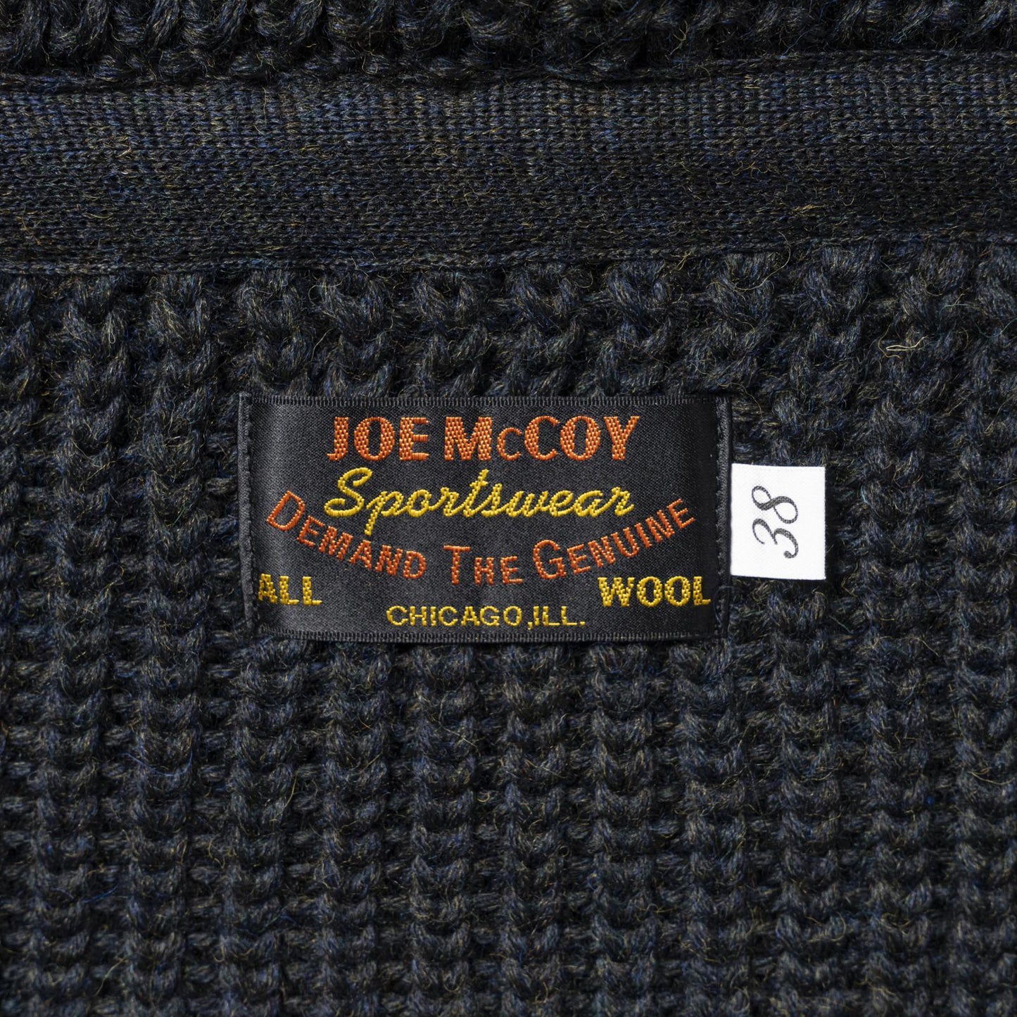 ジョーマッコイ MC24111 STRIPED SHAWL COLLAR CARDIGAN チャコール メンズ ショールカラー カーディガン