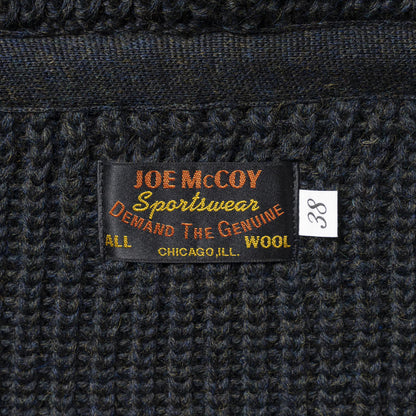 ジョーマッコイ MC24111 STRIPED SHAWL COLLAR CARDIGAN チャコール メンズ ショールカラー カーディガン